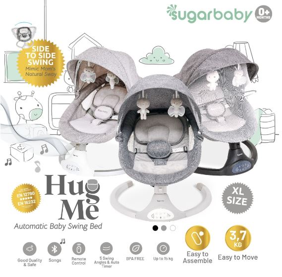 Sugar Baby Hug Me Automatic Baby Swing Bed
