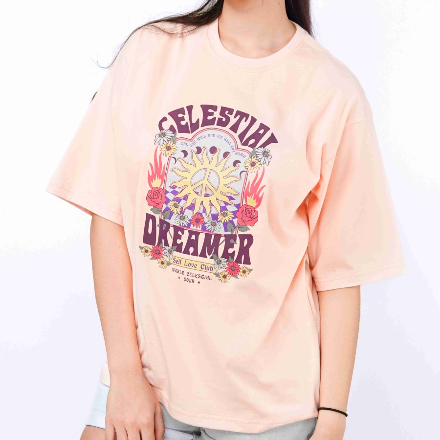 Aerostreet T-Shirt Oversize Isadora Peach Kaos Tshirt 1C000