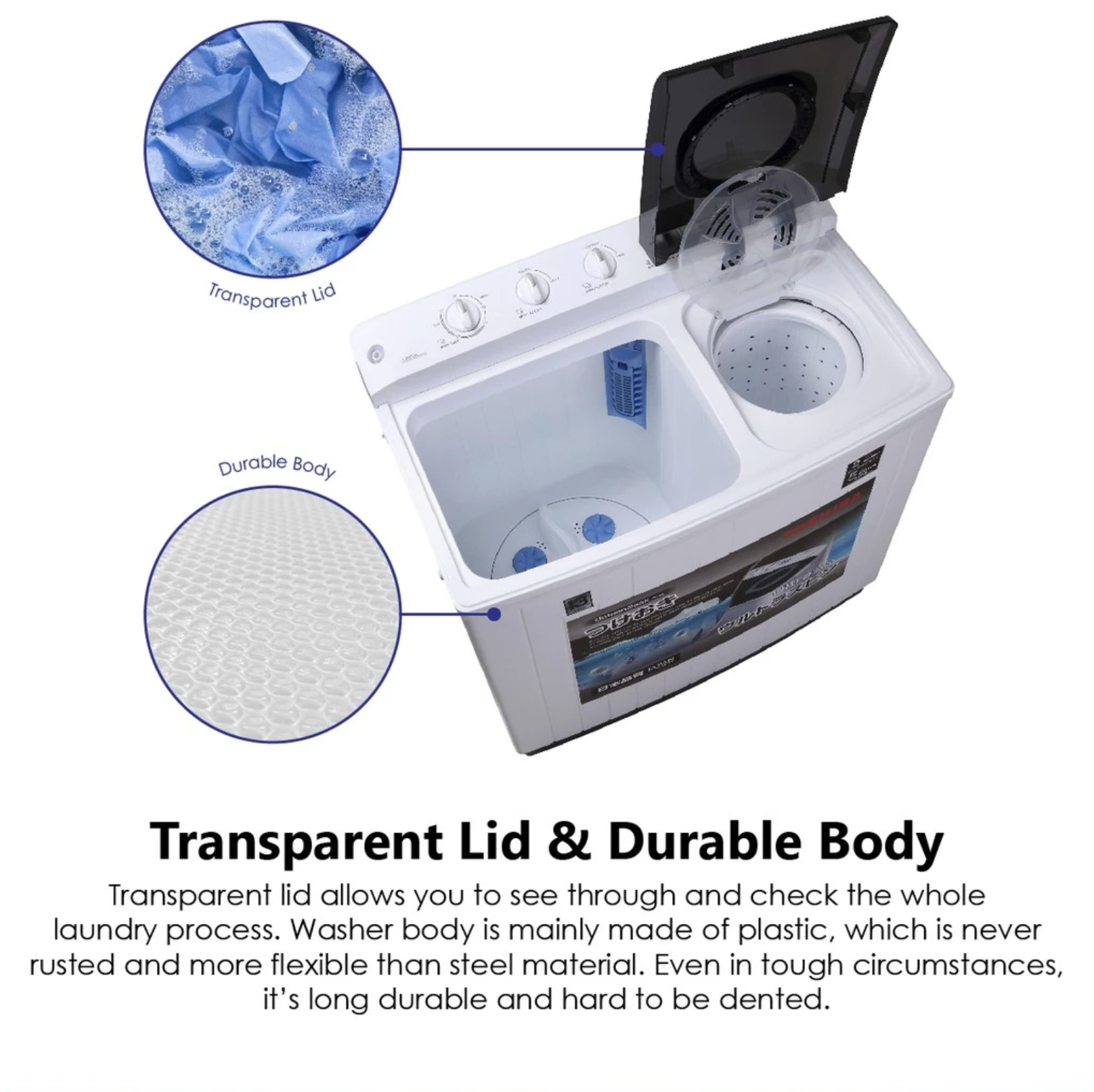 Toshiba Toshiba Mesin Cuci Twin Tub E06 Series VH-J140MN