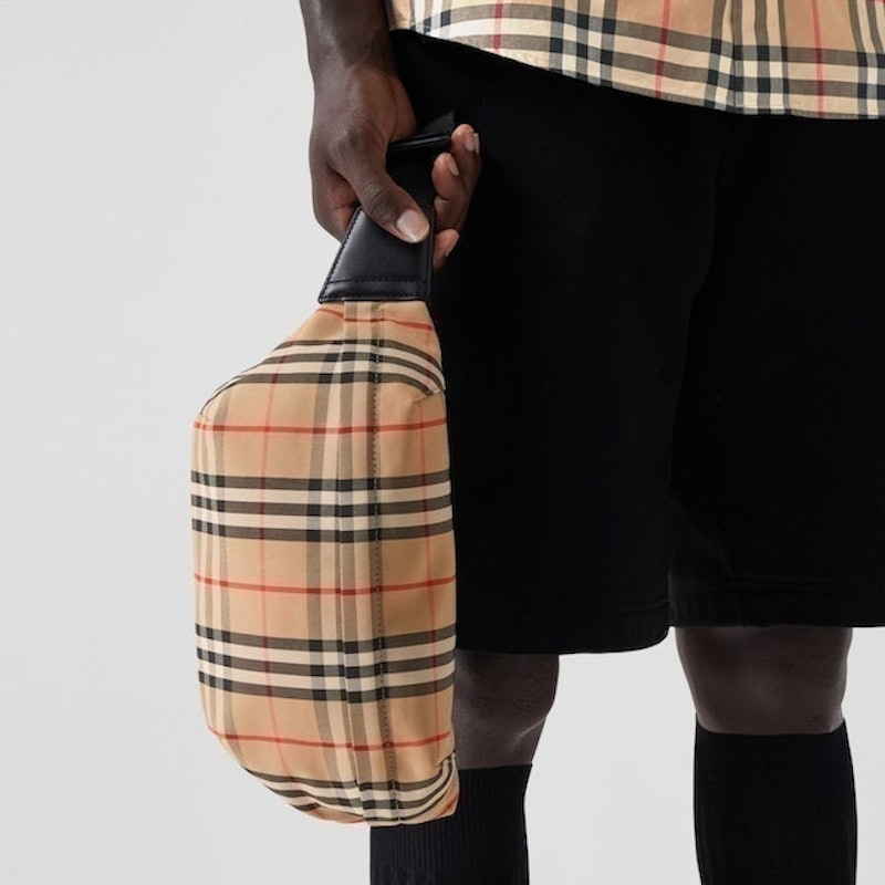 Vintage Check Bonded Cotton Medium Bum Bag 3