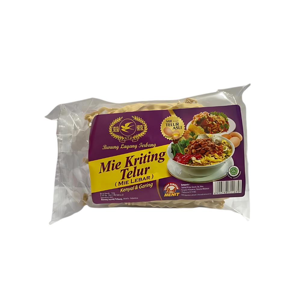 Burung Layang Terbang Mie Kriting Telur Mie Lebar 