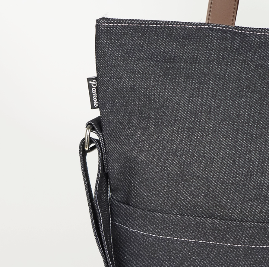 Pamole Tote Bag Tas Selempang Bahan Jeans
