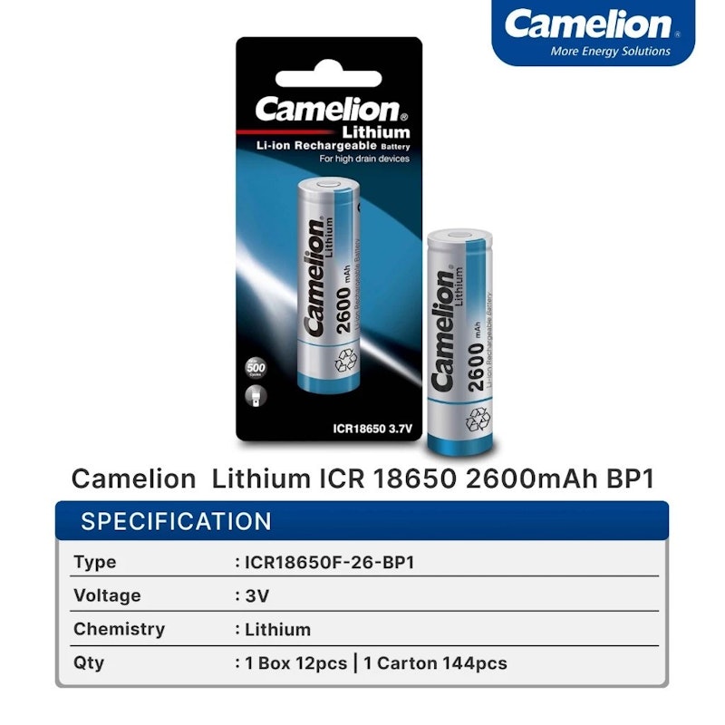 Camelion Li-ion Rechargeable Battery 2600mAh 4