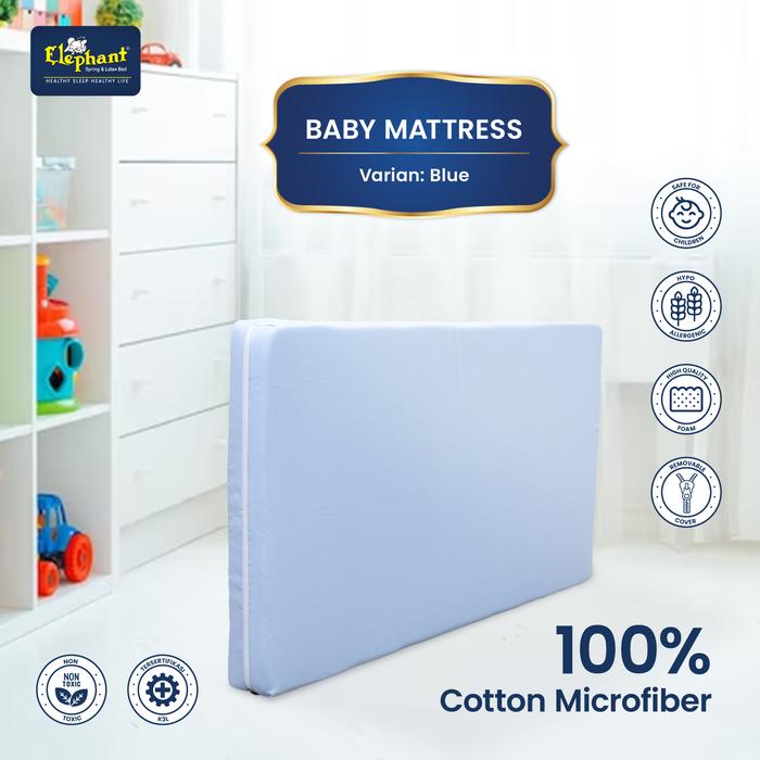 Elephant Blue Baby Mattress