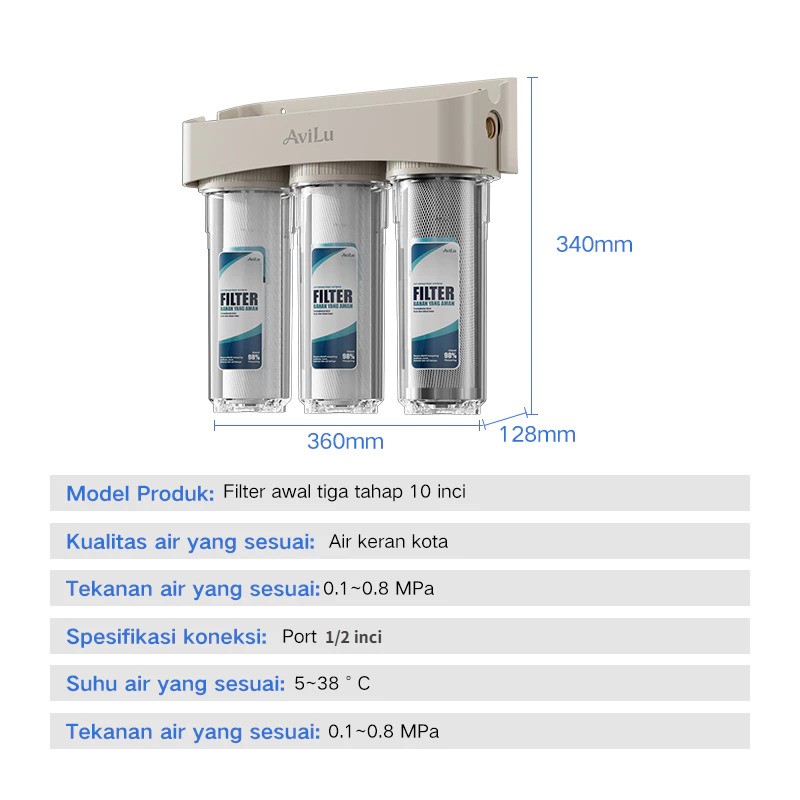 Avilu Paket Filter Air 3 Tahap 4