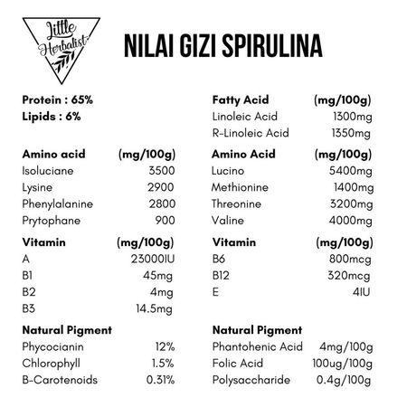 Kehidupan Tropis Indah Nilaya Organic Spirulina Powder 