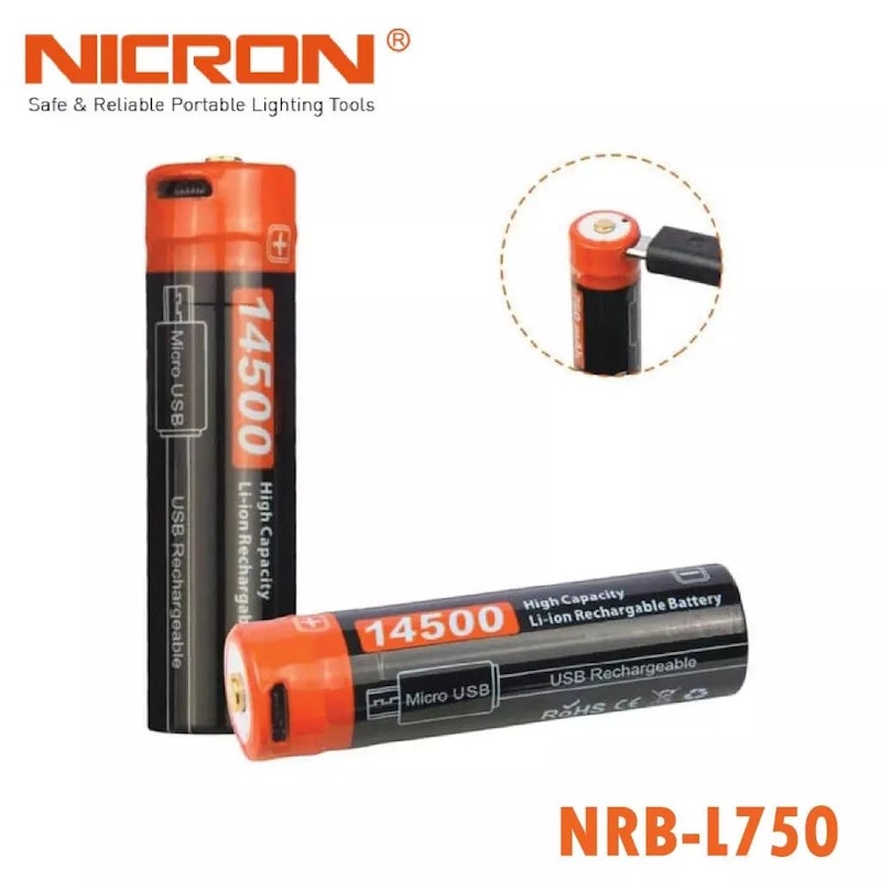 NICRON 14500 High Capacity Li-ion Rechargeable Battery 3