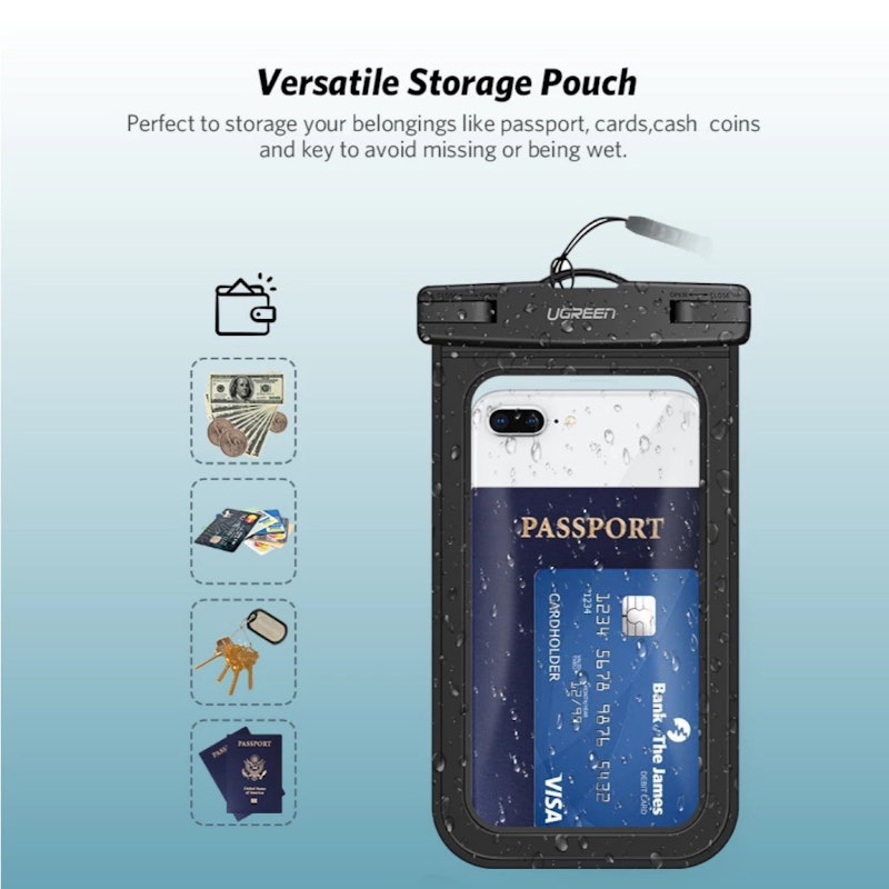 Ugreen Waterproof Case Universal Clear Pouch 2