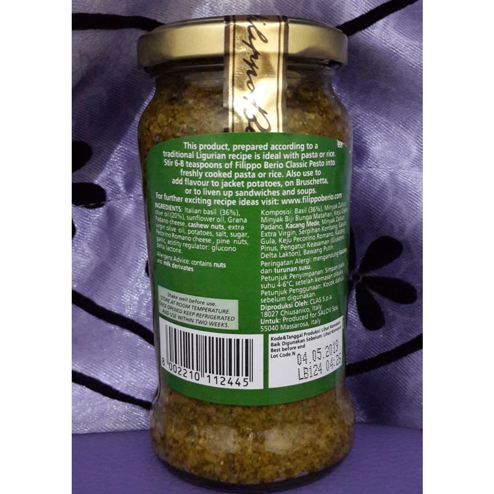 Filippo Berio Classic Green Pesto Sauce