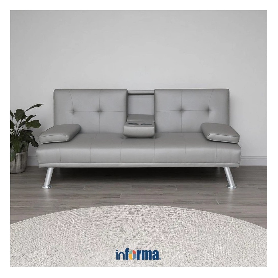 Home Center Indonesia Informa Geni Sofa Bed Kulit dengan Console A15