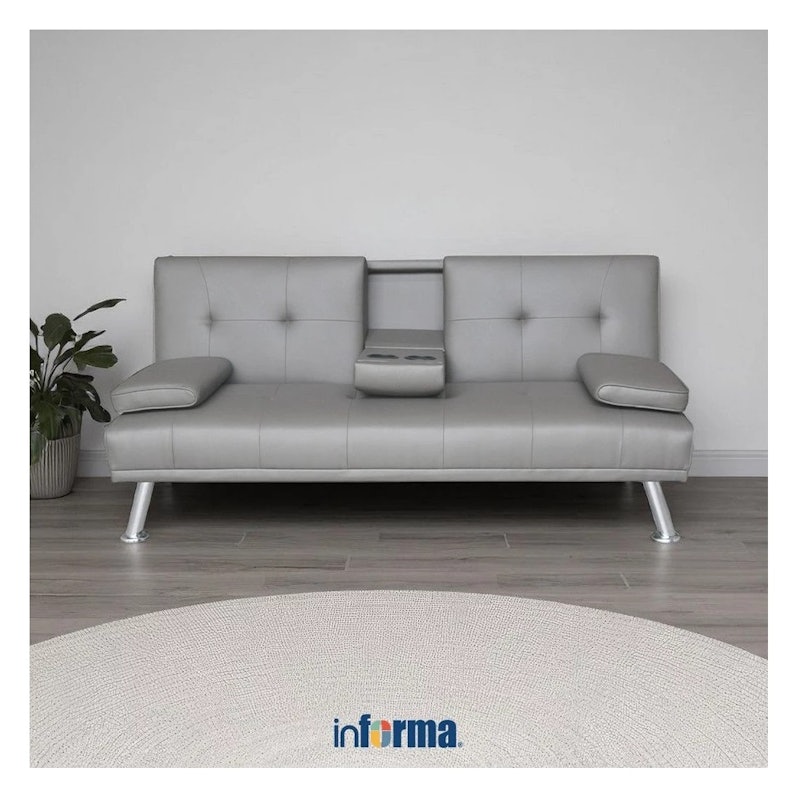 Informa Geni Sofa Bed Kulit dengan Console 3