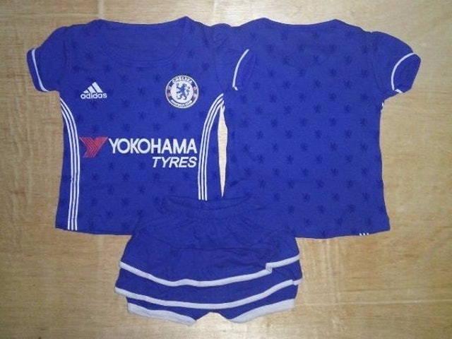 Setelan Baju Bola Anak perempuan Rok Chelsea 