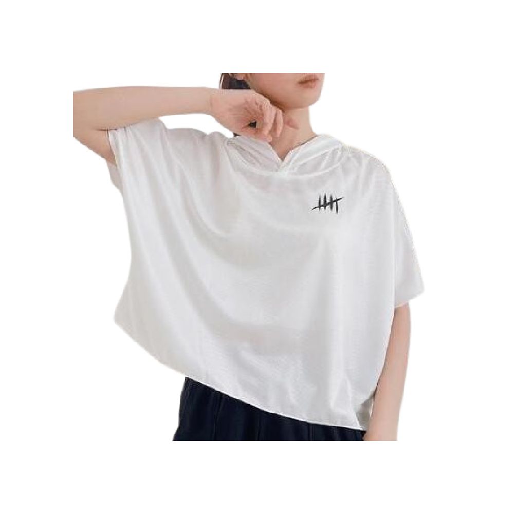 DONSON Hoodie Lengan Pendek Putih