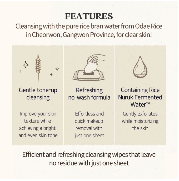 SKINFOOD SKINFOOD Rice Daily Brightening Cleansing Tissue