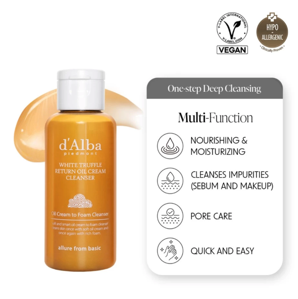 d'Alba d'Alba White Truffle Return Oil Cream Cleanser