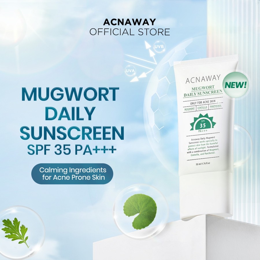 Cahaya Kosmetik Acnaway Mugwort Daily Sunscreen SPF 35 PA+++