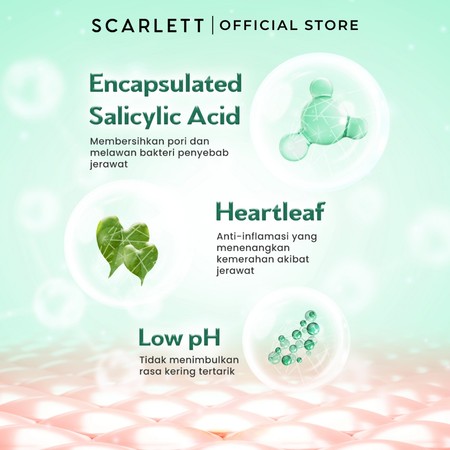 Opto Lingkar Sejahtera Scarlett Whitening Low pH Gel Cleanser Acne Peace