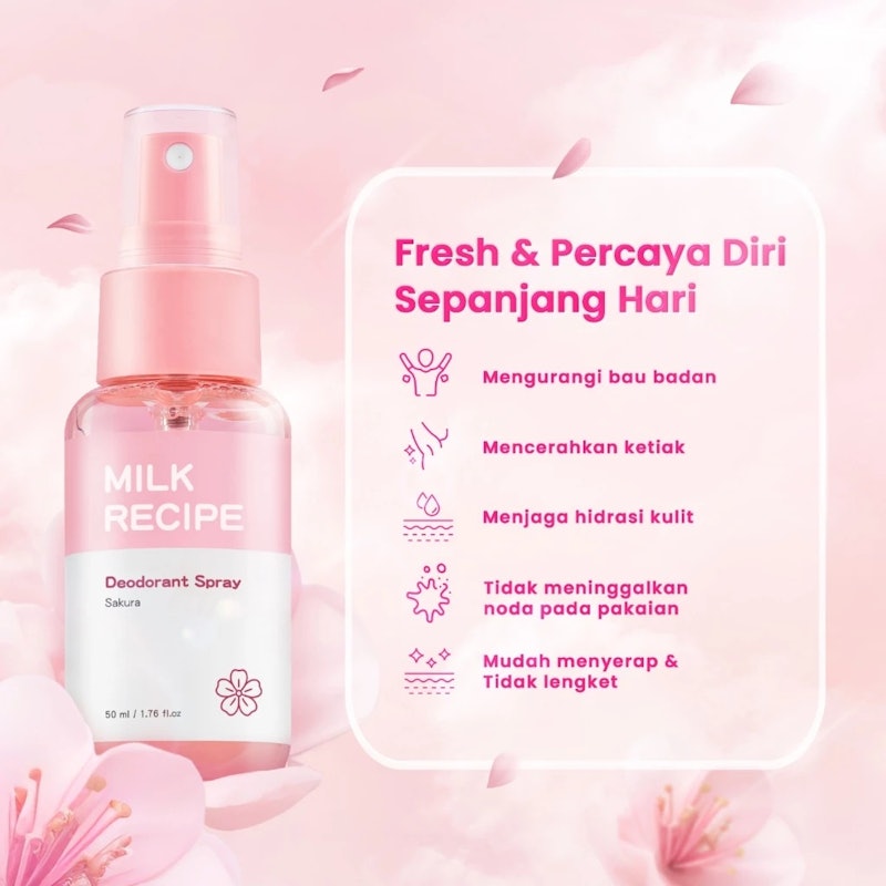 Milk Recipe Deodorant Spray Sakura 2