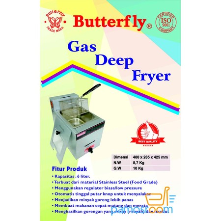  Butterfly Gas Deep Fryer  FRY-1238C