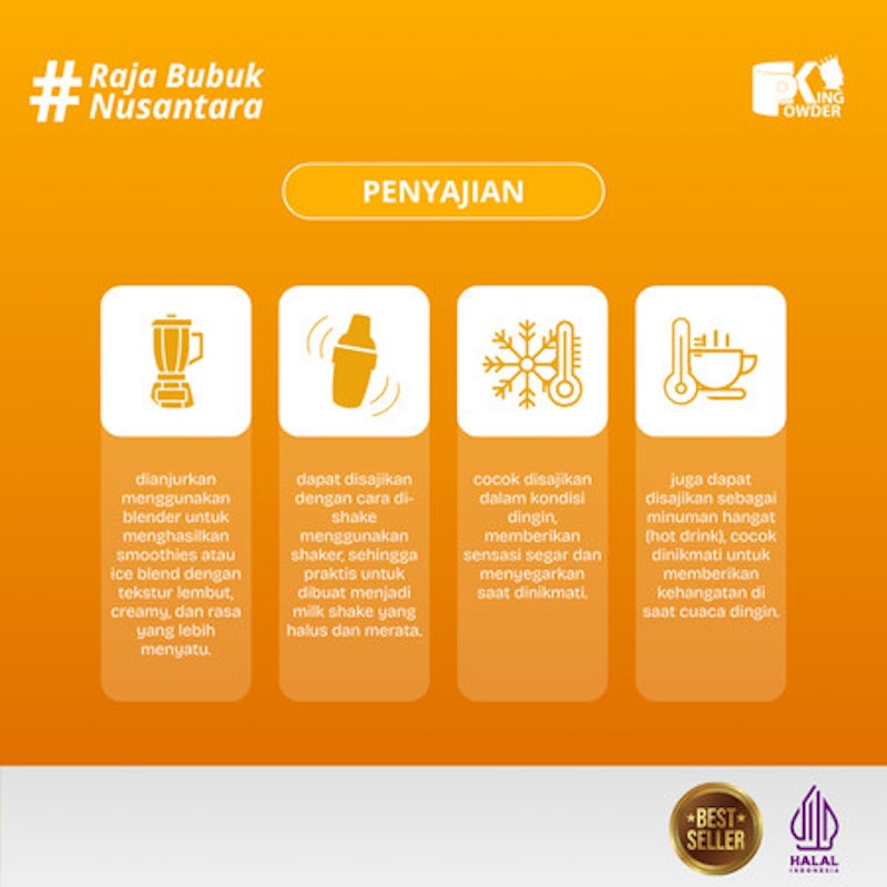 King Powder Bubuk Minuman Rasa Thai Tea 1 kg 5