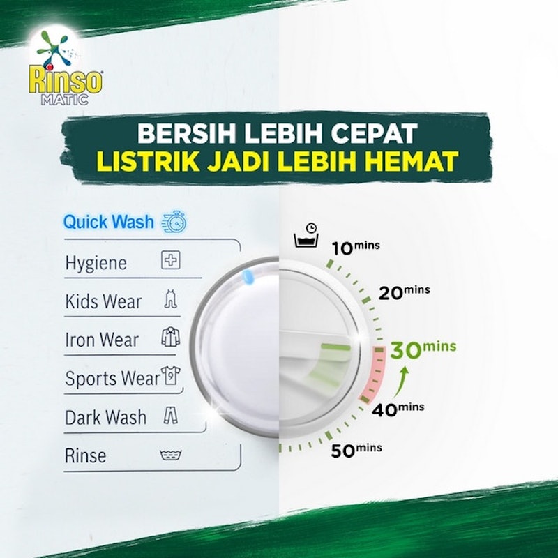 Rinso Matic Deterjen Cair Mesin Cuci Bukaan Atas 4