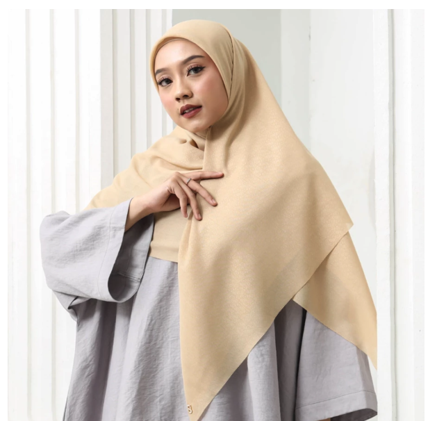 Nushel Jaya Mandiri Umama Kerudung Polos Emboss Daily Monogram
