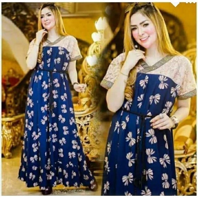  Daster Arab Brokat Motif Pita