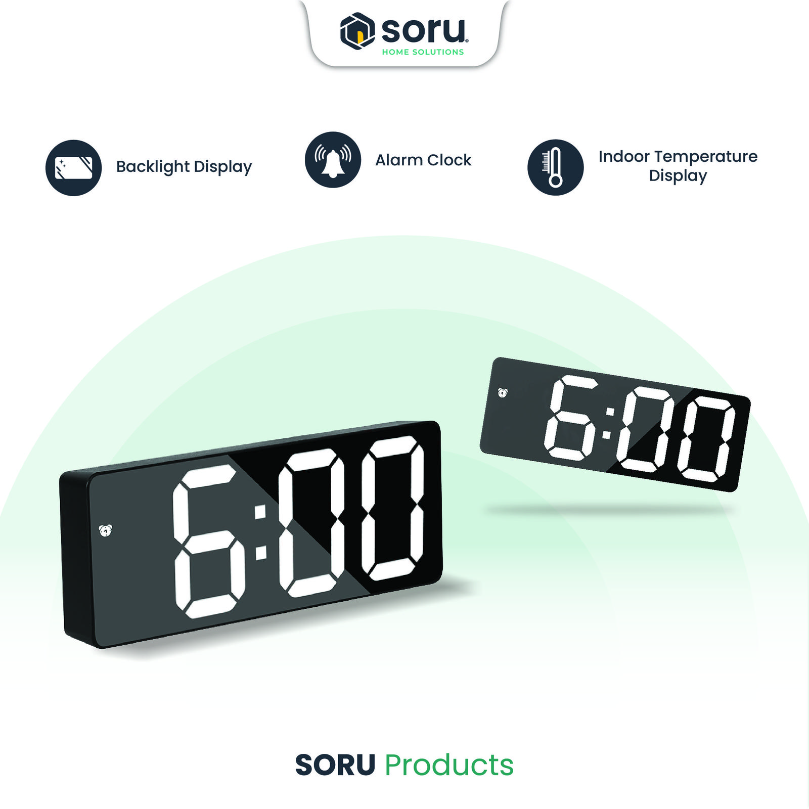SORU Indonesia SORU Jam Meja Digital Smart LED