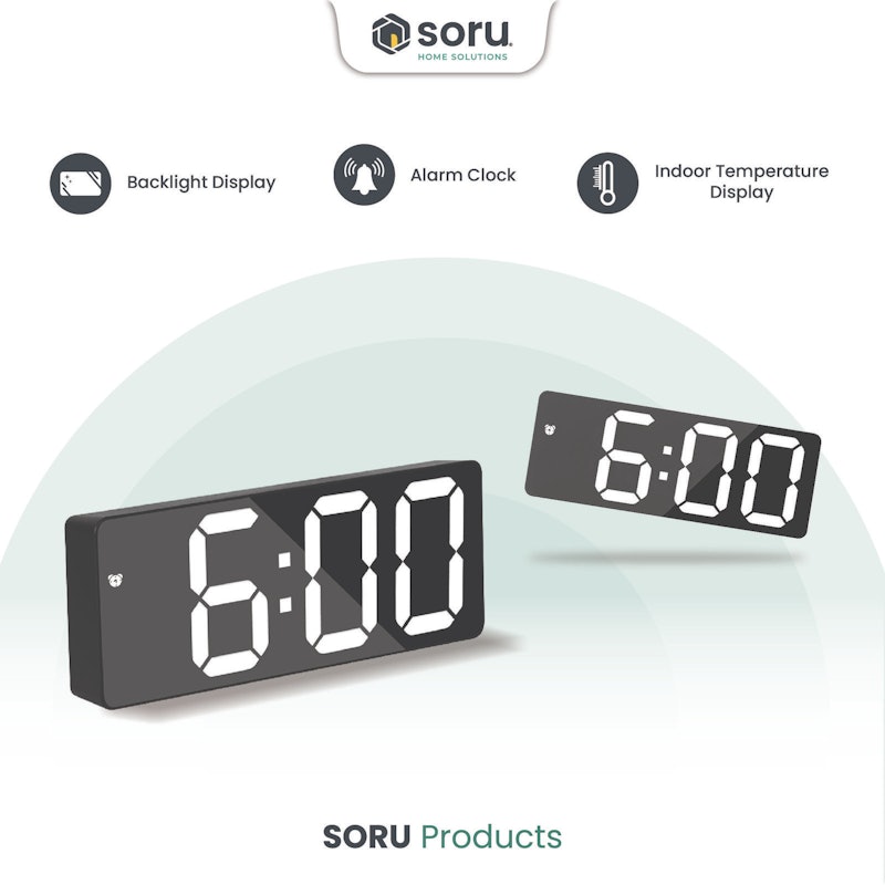 SORU Jam Meja Digital Smart LED 5