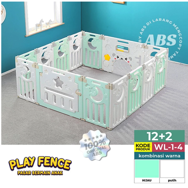Hongzhuo Play Fence 12 Pagar + 2 Pintu