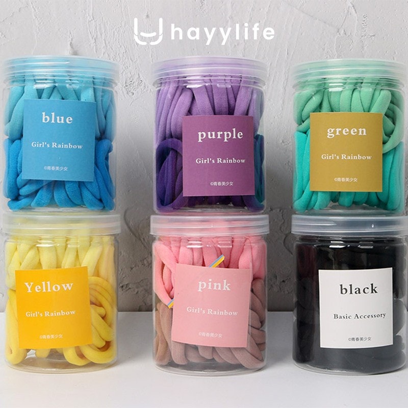 Hayylife Ikat Rambut Nylon 50 pcs 2