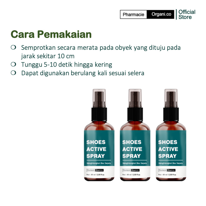 Anvita Pharma Indonesia Pharmacie Organi.co Shoes Active Spray