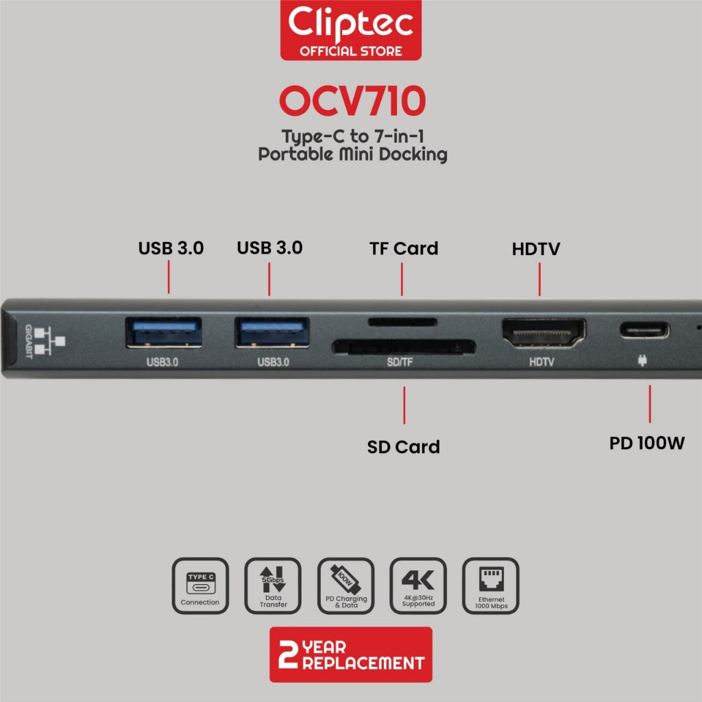Cliptec Type-C Mini Docking OCV710