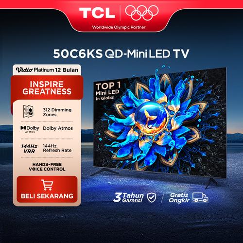 TCL 4K QD-Mini LED TV 50 Inch 5