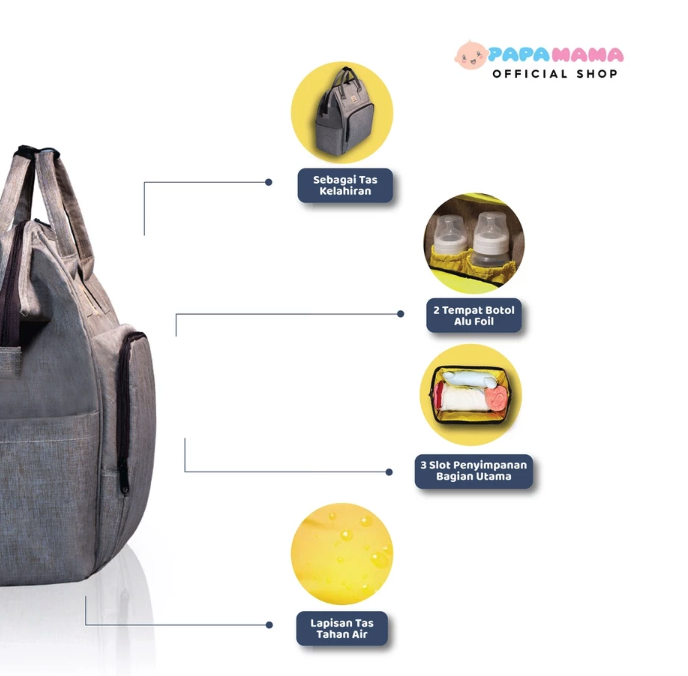  Papamama Lona Diaper Bag 1006