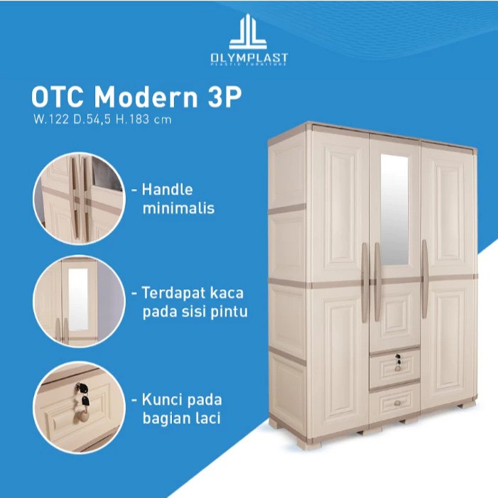 Olymplast Lemari Pakaian Olymplast Trasnform Cabinet Modern OTC 3P M