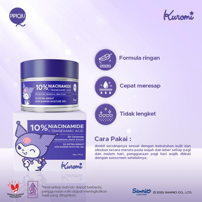 Javinci Berkat Kreatif Sentosa Pipiqiu 10% Niacinamide + Tranexamic Acid Extra Bright Skin Barrier Moisture Gel