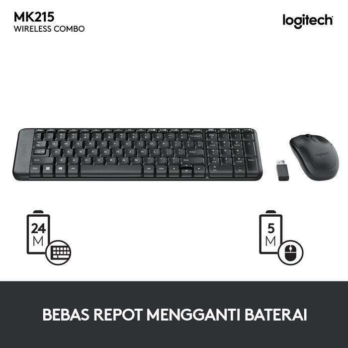 Logitech International Logitech Compact Wireless Keyboard and Mouse Combo MK215