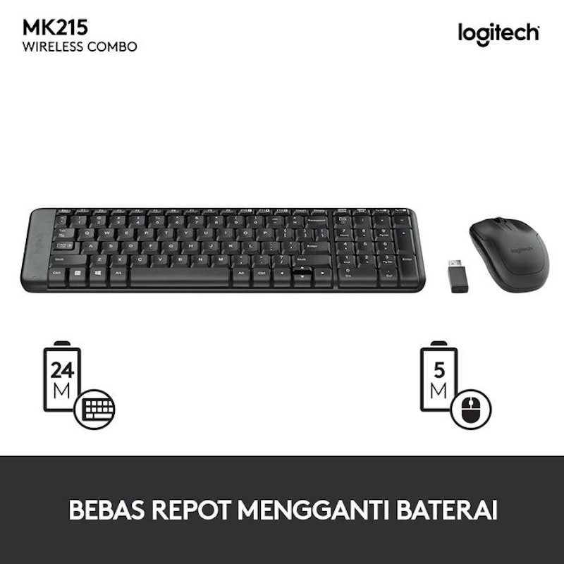 Logitech Compact Wireless Keyboard and Mouse Combo 3