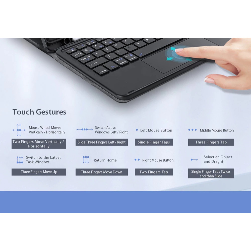 Dux Ducis Dux Ducis TK Series Keyboard with Protective Case for Samsung Tab A11 Plus / A9 Plus