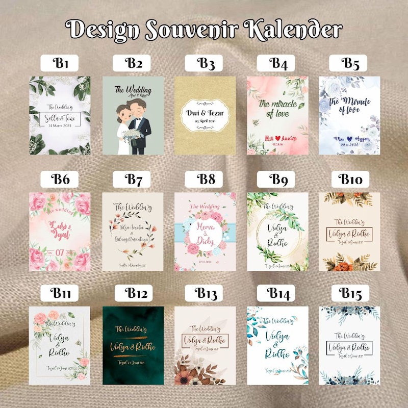 Souvenir Kalender Mini Custom Desain 2
