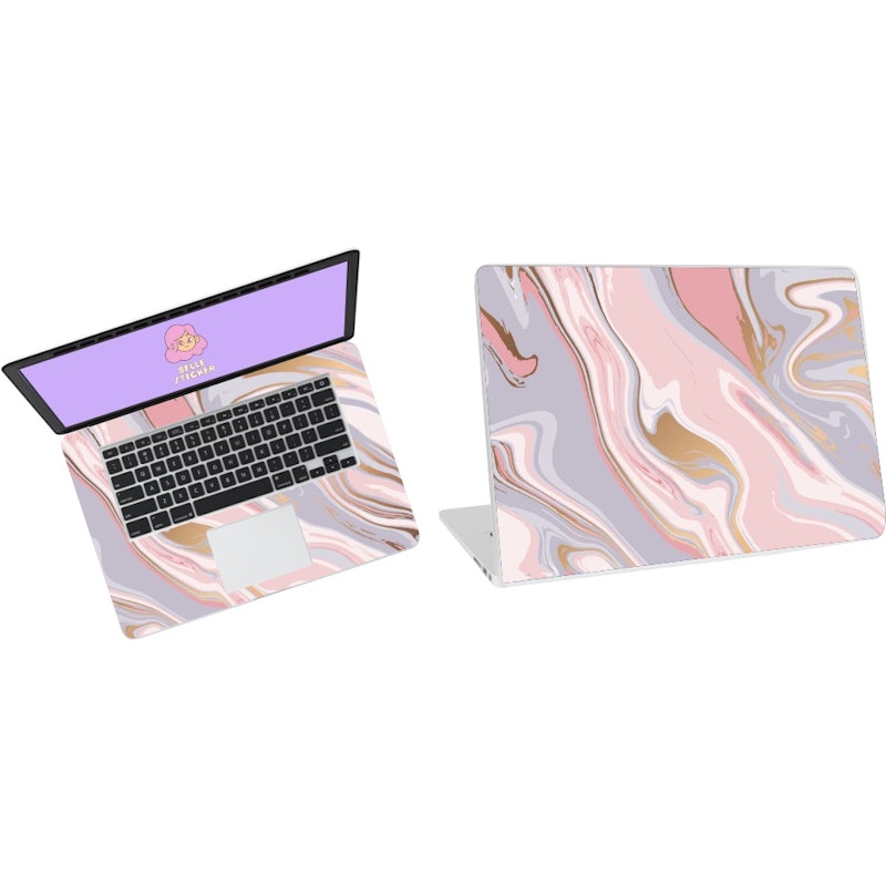 Garskin Sticker Laptop Cover Protector Notebook Skin Garskin Pink Minimalis 2