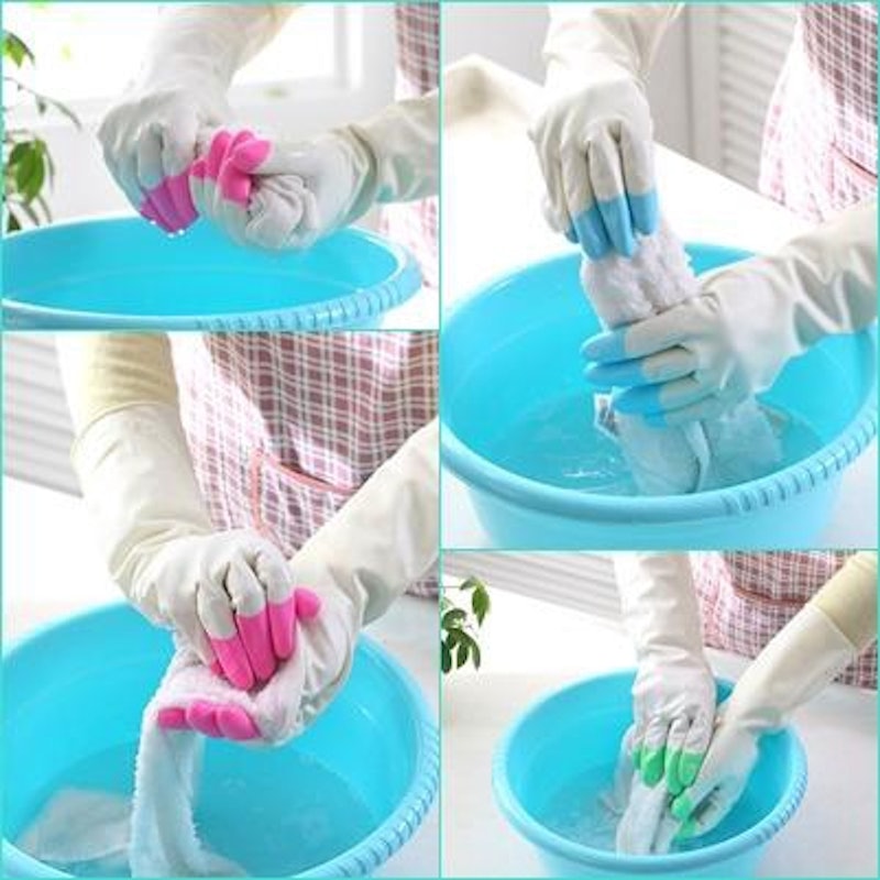 KUKE Sarung Tangan Cuci Piring Silikon Anti Air 4