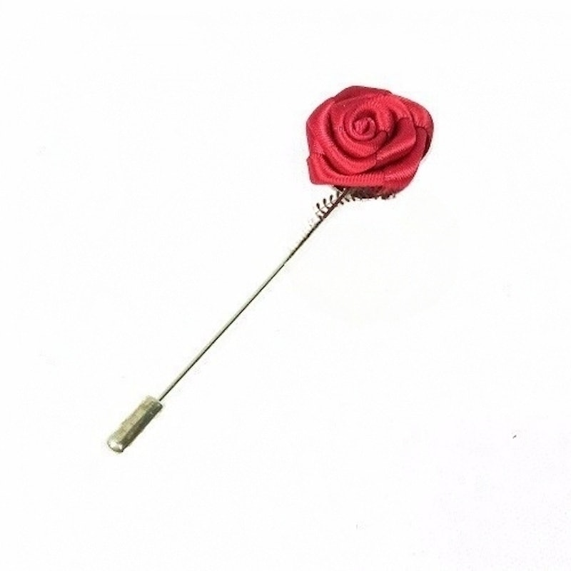 Red Flower Lapel Pin 1