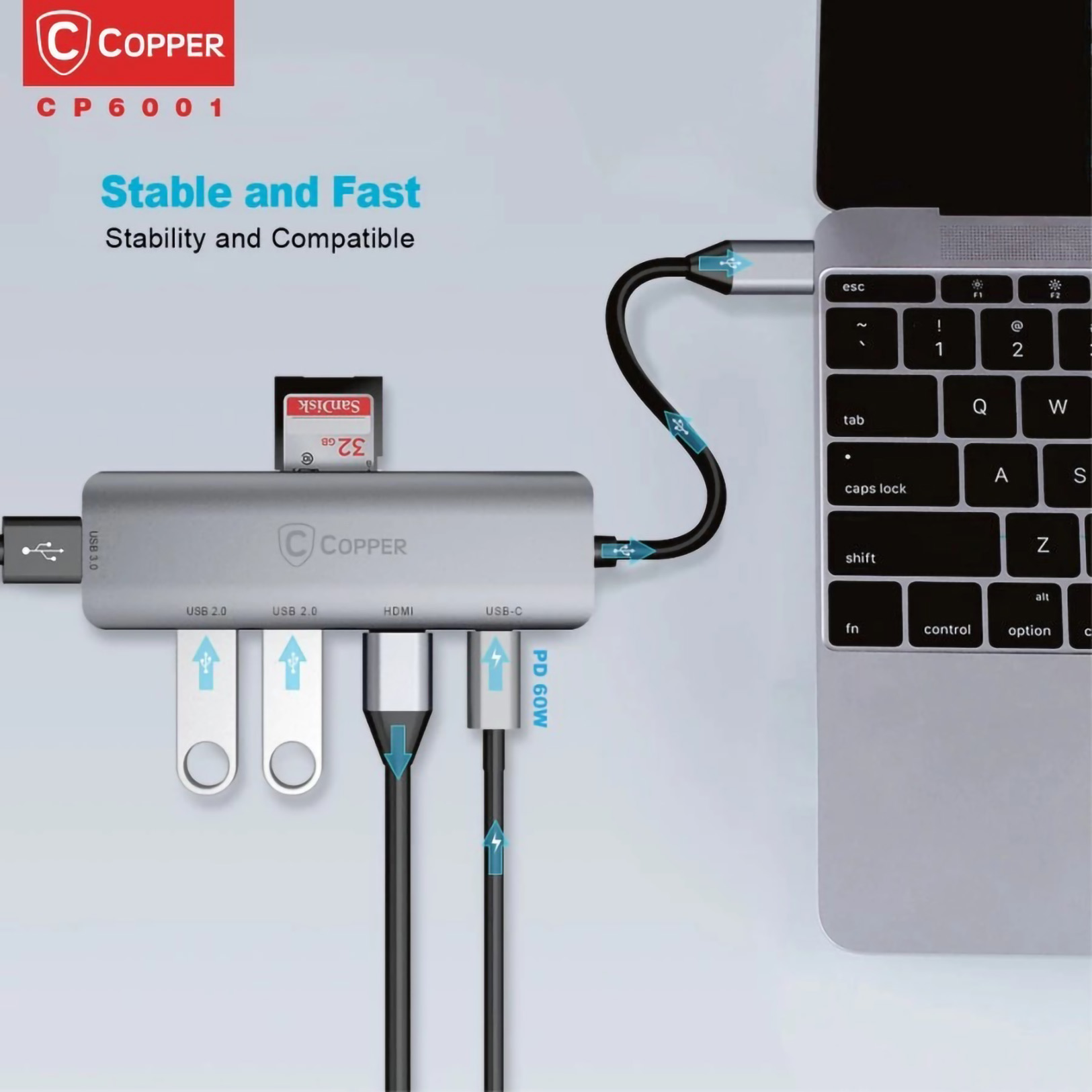 COPPER Seven in One USB Type-C Hub 2