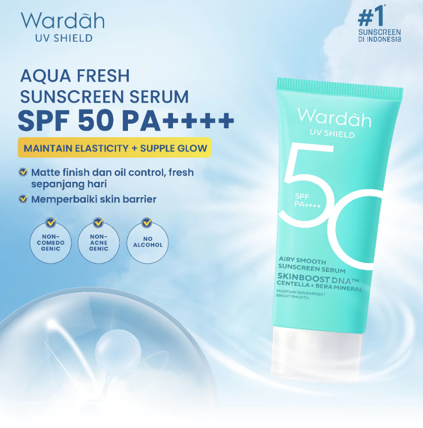 Paragon Technology and Innovation Wardah 50 SPF PA++++ Oil Control Airy Smooth Sunscreen Serum
