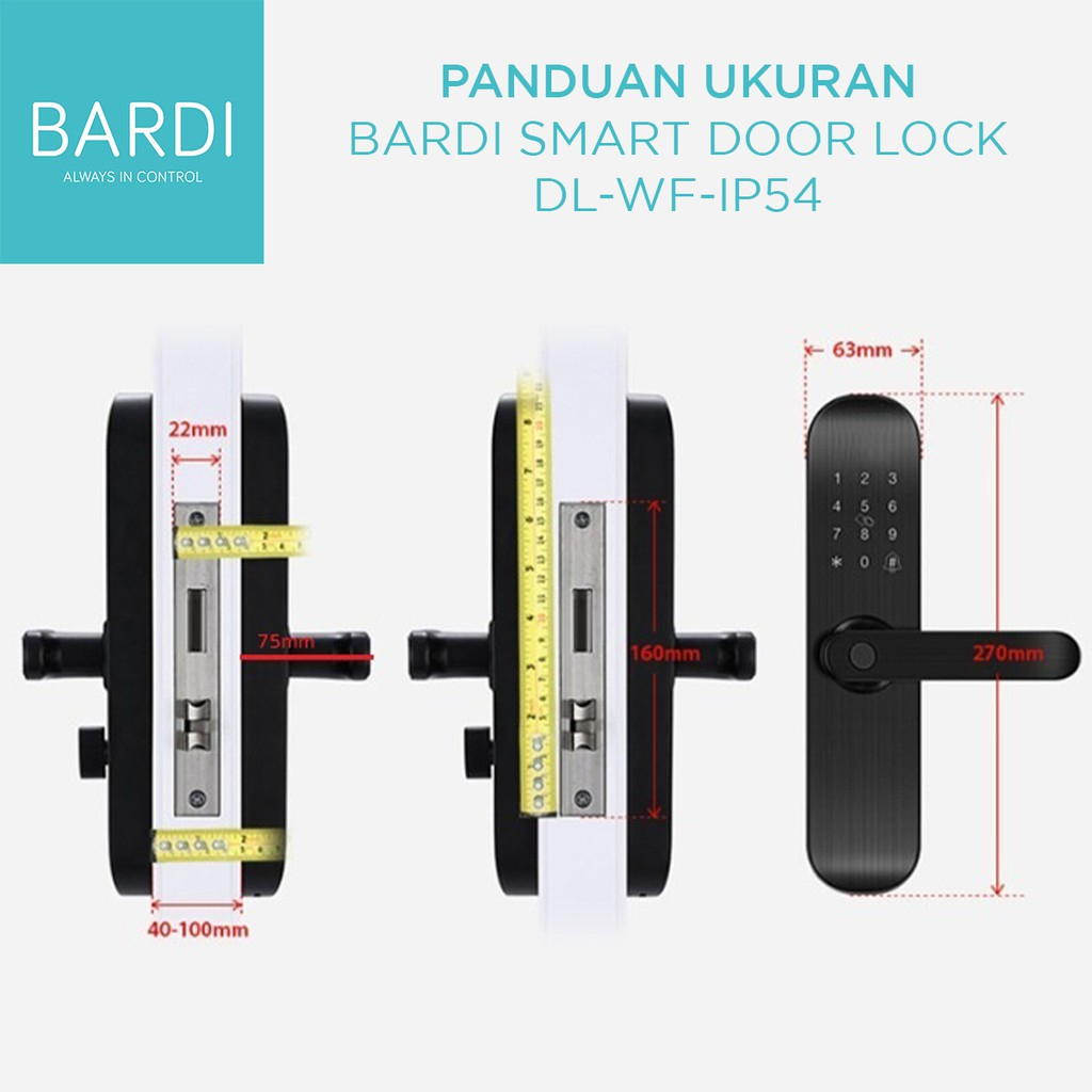 BARDI Solusi Otomasi Doorlock with Handle