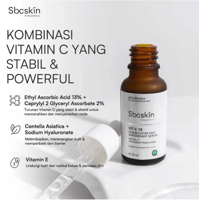  Sbcskin Vit C 15 Skin Booster and Antioxidant Serum