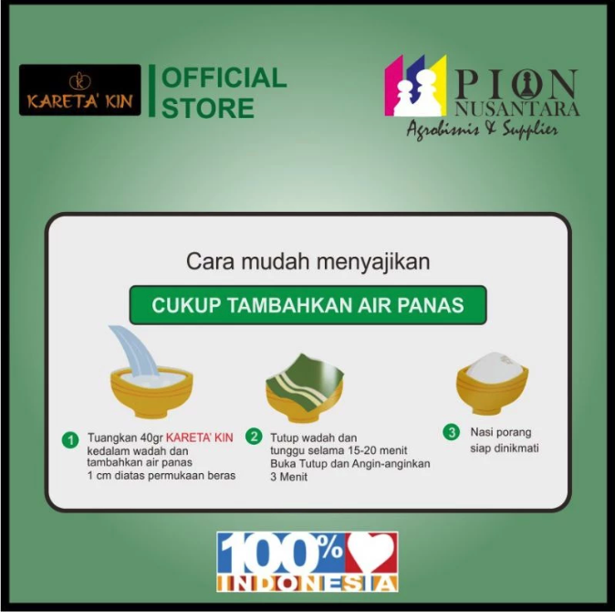 Pion Nusantara Kareta' Kin Rice Konjac