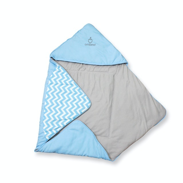 Omiland Baby Blanket Print Mono Chevron 